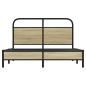 Preview: Bettgestell ohne Matratze 135x190 cm Sonoma-Eiche Holzwerkstoff