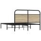 Preview: Bettgestell ohne Matratze 135x190 cm Sonoma-Eiche Holzwerkstoff