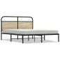 Preview: Bettgestell ohne Matratze 150x200 cm Sonoma-Eiche Holzwerkstoff