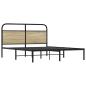 Preview: Bettgestell ohne Matratze 150x200 cm Sonoma-Eiche Holzwerkstoff