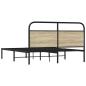 Preview: Bettgestell ohne Matratze 150x200 cm Sonoma-Eiche Holzwerkstoff