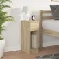 Preview: Nachttisch mit Schublade Sonoma-Eiche 20x36x60 cm