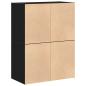 Preview: Schränke mit 2 Schubladen 2Stk. Schwarz Eichen-Optik 60x31x40cm