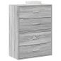 Preview: ARDEBO.de - Schränke mit 2 Schubladen 2 Stk. Grau Sonoma 60x31x40 cm
