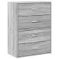 Preview: Schränke mit 2 Schubladen 2 Stk. Grau Sonoma 60x31x40 cm