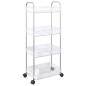 Preview: Aufbewahrungswagen 4 Etagen Transparent 37x28x95 cm Acryl