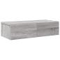 Preview: Wandregal mit Schubladen Grau Sonoma 60x26,5x15cm Holzwerkstoff