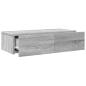 Preview: Wandregal mit Schubladen Grau Sonoma 60x26,5x15cm Holzwerkstoff