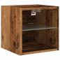 Preview: TV-Wandschrank mit LED-Leuchten Altholz-Optik 30x28,5x30 cm