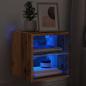 Preview: TV-Wandschrank mit LED-Leuchten Altholz-Optik 30x28,5x30 cm