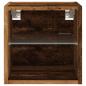 Preview: TV-Wandschrank mit LED-Leuchten Altholz-Optik 30x28,5x30 cm