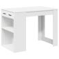 Preview: Schreibtisch mit Schubladen und Ablage Weiß 102x62x77,5 cm