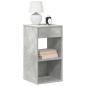 Preview: ARDEBO.de - Nachttische mit Schublade 2 Stk. Betongrau 35x34x66,5 cm