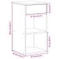 Preview: Nachttische mit Schublade 2 Stk. Betongrau 35x34x66,5 cm