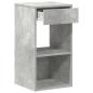 Preview: Nachttische mit Schublade 2 Stk. Betongrau 35x34x66,5 cm