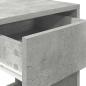Preview: Nachttische mit Schublade 2 Stk. Betongrau 35x34x66,5 cm
