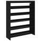 Preview: Schuhregal Schwarz 80x25x100 cm Holzwerkstoff