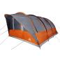 Preview: Tunnelzelt 5 Personen Grau und Orange Wasserdicht