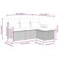 Preview: 4-tlg. Garten-Sofagarnitur mit Kissen Beige Poly Rattan
