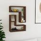 Preview: ARDEBO.de - Wandregale 2 Stk. Braun Eichen-Optik 50x15x50 cm Holzwerkstoff