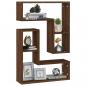 Preview: Wandregale 2 Stk. Braun Eichen-Optik 50x15x50 cm Holzwerkstoff