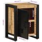 Preview: Nachttisch 40x30x51 cm Raues Mangoholz