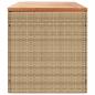 Preview: Gartentruhe Beige 220x50x54 cm Poly Rattan Akazienholz