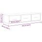 Preview: Wandschrank Altholz-Optik 88x26x18,5 cm Holzwerkstoff