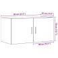 Preview: Wandschrank Altholz-Optik 80x39x40 cm Holzwerkstoff