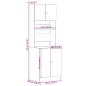 Preview: Küchenschrank Sonoma-Eiche 60x50x180 cm Holzwerkstoff