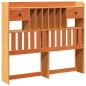 Preview: Kopfteil mit Stauraum Wachsbraun 135 cm Massivholz Kiefer