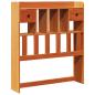 Preview: Kopfteil mit Stauraum Wachsbraun 75 cm Massivholz Kiefer