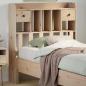 Preview: ARDEBO.de - Kopfteil mit Stauraum 90 cm Massivholz Kiefer