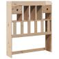 Preview: Kopfteil mit Stauraum 90 cm Massivholz Kiefer