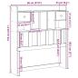 Preview: Kopfteil mit Stauraum 90 cm Massivholz Kiefer