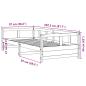Preview: Tagesbett mit Matratze 90x200 cm Massivholz Kiefer
