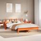Preview: ARDEBO.de - Massivholzbett ohne Matratze Wachsbraun 140x200 cm Kiefernholz