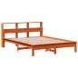 Preview: Massivholzbett ohne Matratze Wachsbraun 140x200 cm Kiefernholz