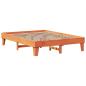 Preview: Massivholzbett ohne Matratze Wachsbraun 140x200 cm Kiefernholz
