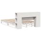 Preview: Massivholzbett mit Regal ohne Matratze Weiß 140x200 cm