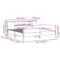 Preview: Massivholzbett mit Regal ohne Matratze Wachsbraun 200x200 cm