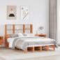 Preview: ARDEBO.de - Massivholzbett ohne Matratze Wachsbraun 135x190 cm Massivholz
