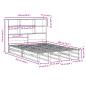 Preview: Massivholzbett mit Regal ohne Matratze Wachsbraun 120x200 cm