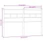 Preview: Kopfteil Räuchereiche 140 cm Eisen und Holzwerkstoff