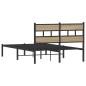 Preview: Metallbett ohne Matratze Sonoma-Eiche 120x190 cm