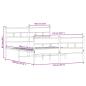 Preview: Metallbett ohne Matratze Sonoma-Eiche 140x190 cm