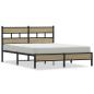 Preview: Bettgestell ohne Matratze Sonoma-Eiche 137x190 cm Holzwerkstoff