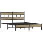 Preview: Bettgestell ohne Matratze Sonoma-Eiche 137x190 cm Holzwerkstoff