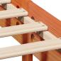 Preview: Massivholzbett mit Regal ohne Matratze Wachsbraun 140x190 cm