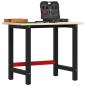 Preview: ARDEBO.de - Werkbank 100x60x81,5 cm Massivholz Eiche Rechteckig
